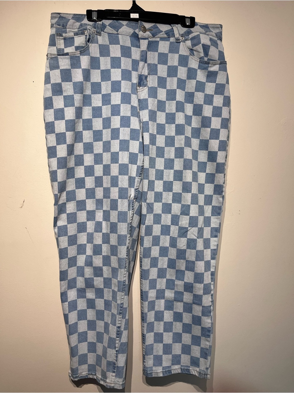 Forever 21 Checkered Denim Jeans - Picture 2 of 6